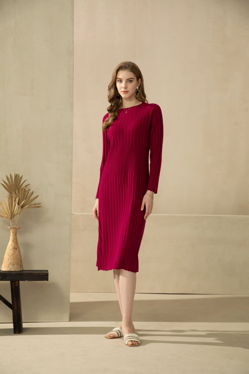 NYLA MERINO WOOL LONG DRESS