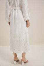 KIERRA BELTED LINEN DRESS