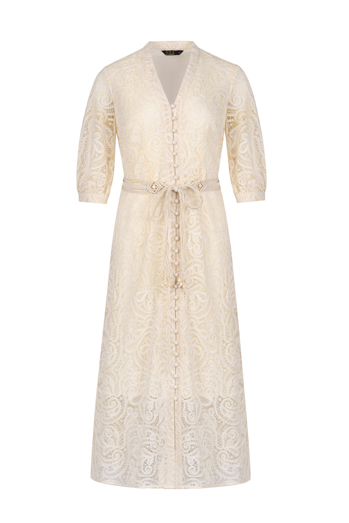 IRINA SHORT SLEEVE LONG DRESS