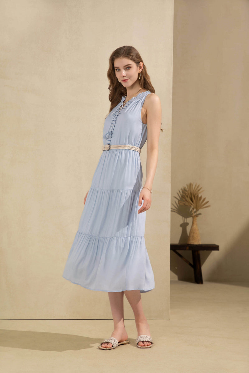 LYDIE TENCEL LINEN LONG DRESS