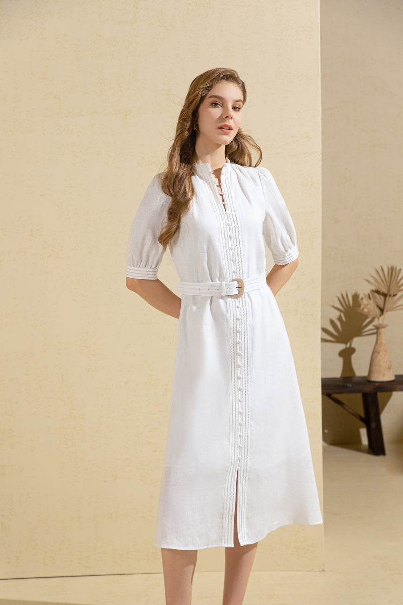 FELICE LINEN LONG DRESS