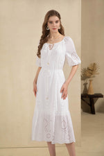 ZITA EMBROIDERED LONG DRESS