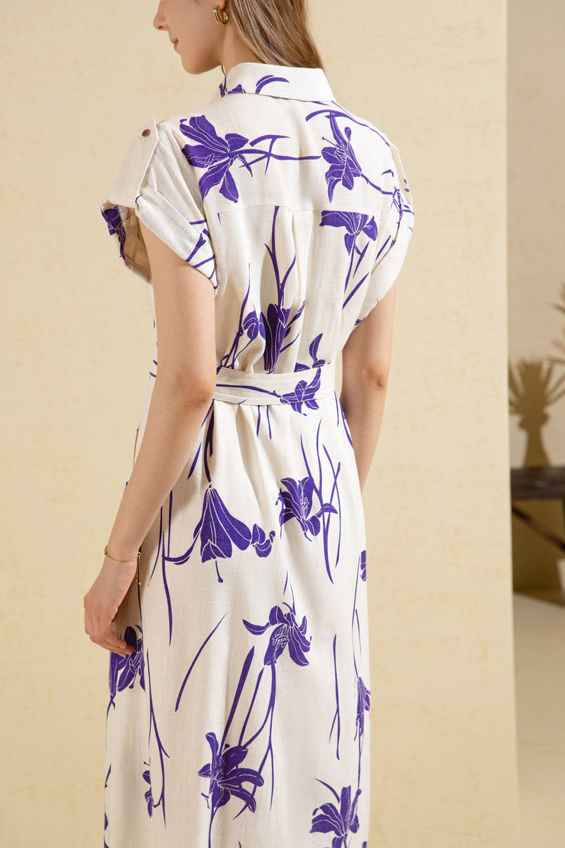 FLEUR PRINTED LONG DRESS