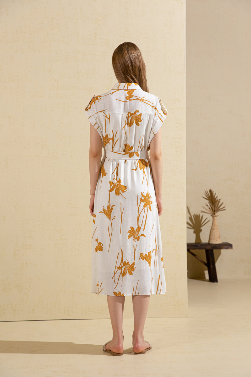 FLEUR PRINTED LONG DRESS