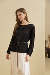 ILEANA SILK LINEN BLOUSE