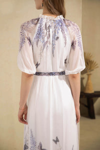 AERIN PRINTED LONG DRESS