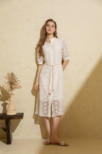 SALLIE EMBROIDERED DRESS