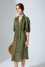 EDDA LINEN LACE DRESS