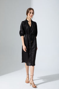 EDDA LINEN LACE DRESS