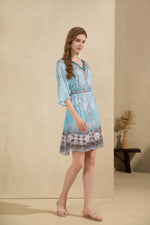 AGNELLE PRINTED SHORT DRESS