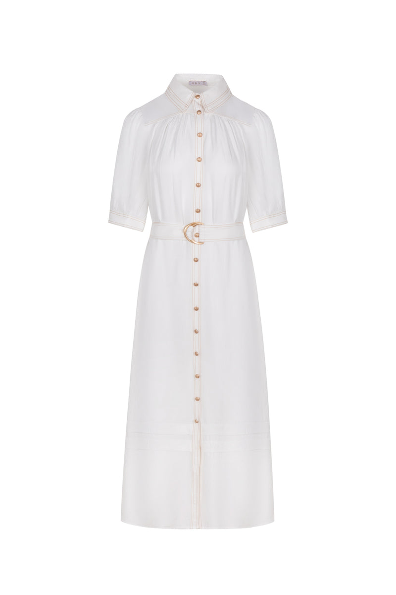 CELINE SHORT SLEEVES LONG DRESS