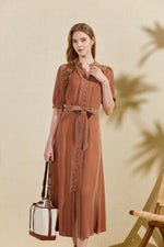 ALORA SHORT SLEEVES LONG DRESS