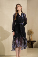 AERIN LONG SLEEVES LONG DRESS