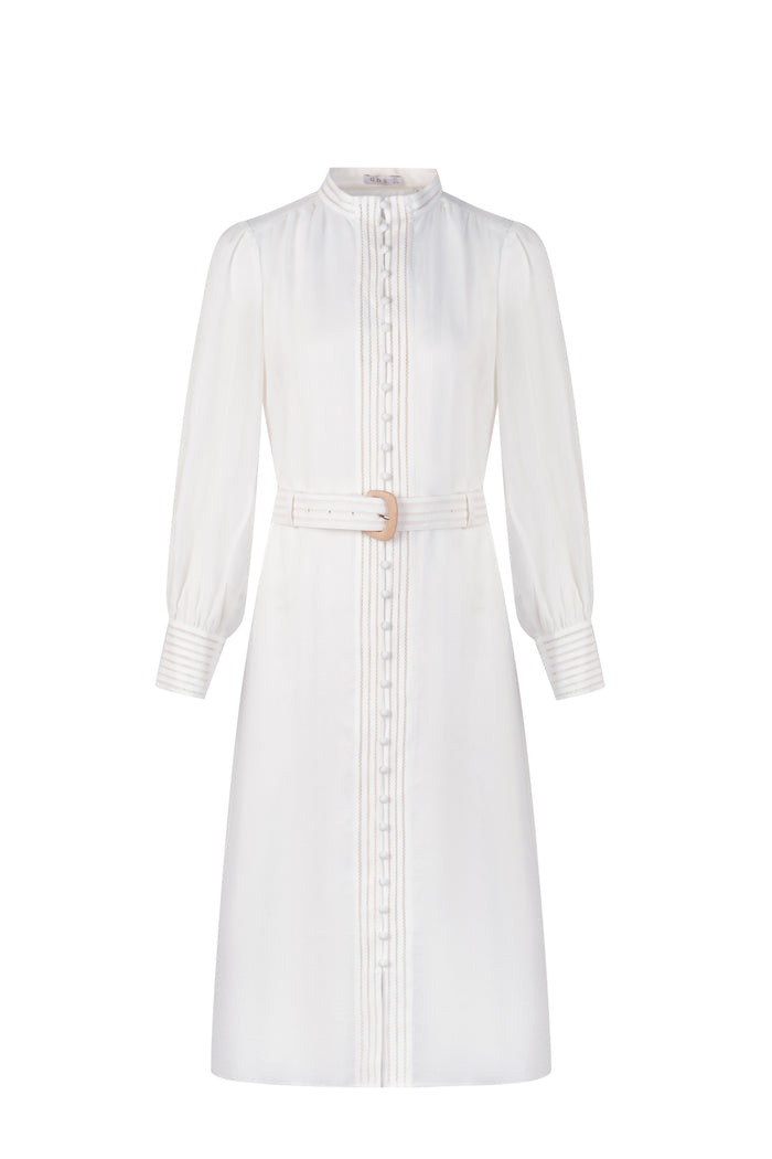 FELICE LINEN LONG SLEEVES LONG DRES