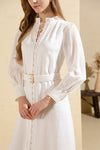 FELICE LINEN LONG SLEEVES LONG DRES