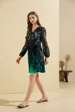 RABANNE LONG SLEEVES SHORT DRESS