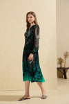 RABANNE LONG SLEEVES LONG DRESS