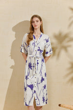 FLEUR V NECK LONG DRESS