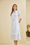 CELINE SHORT SLEEVES LONG DRESS