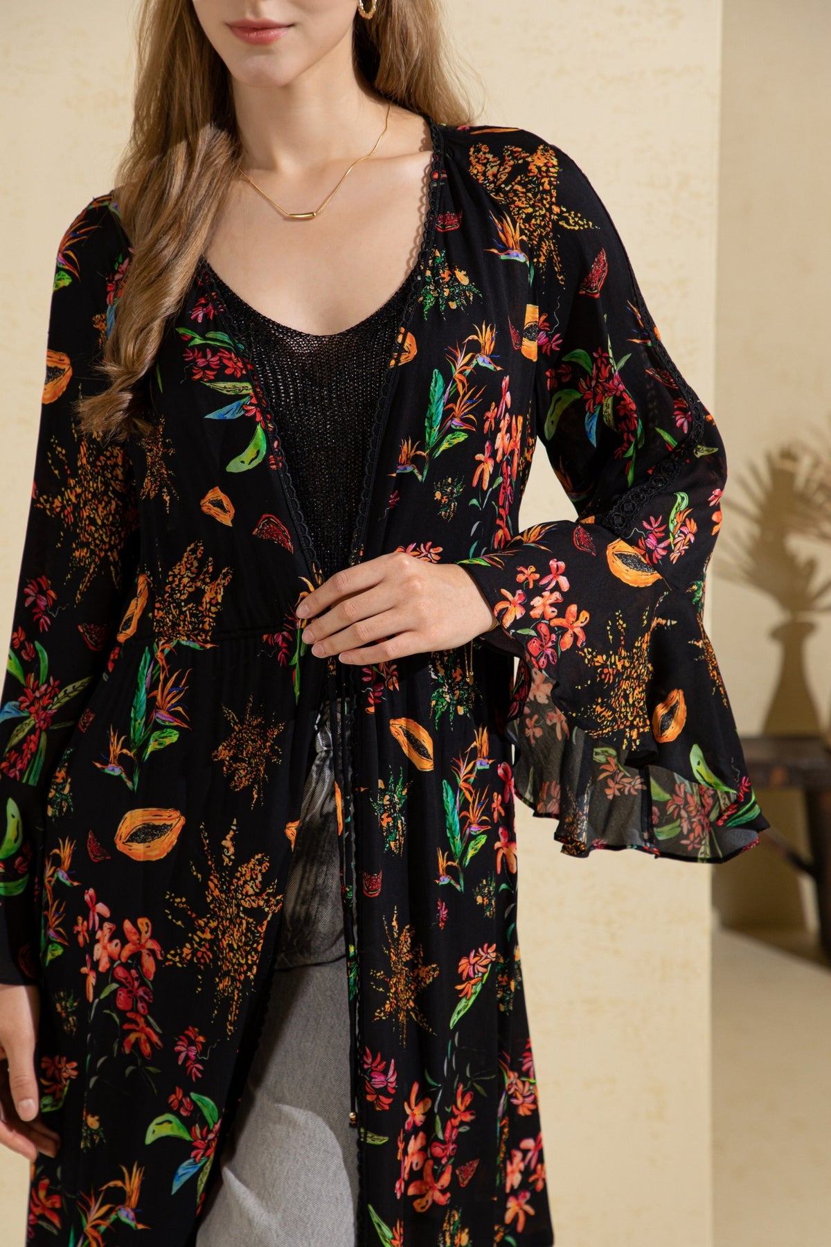 CHERITH PRINTED CARDIGAN