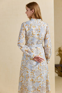 LILOU LINEN LONG DRESS