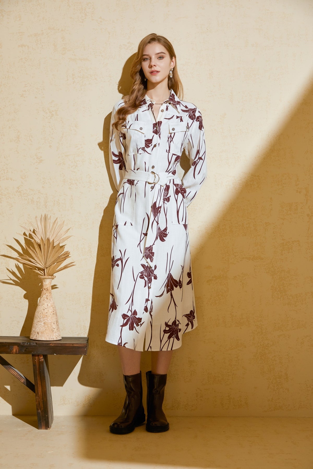 FLEUR LONG SLEEVES DRESS