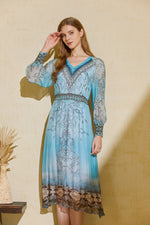 AGNELLE LONG SLEEVE LONG DRESS