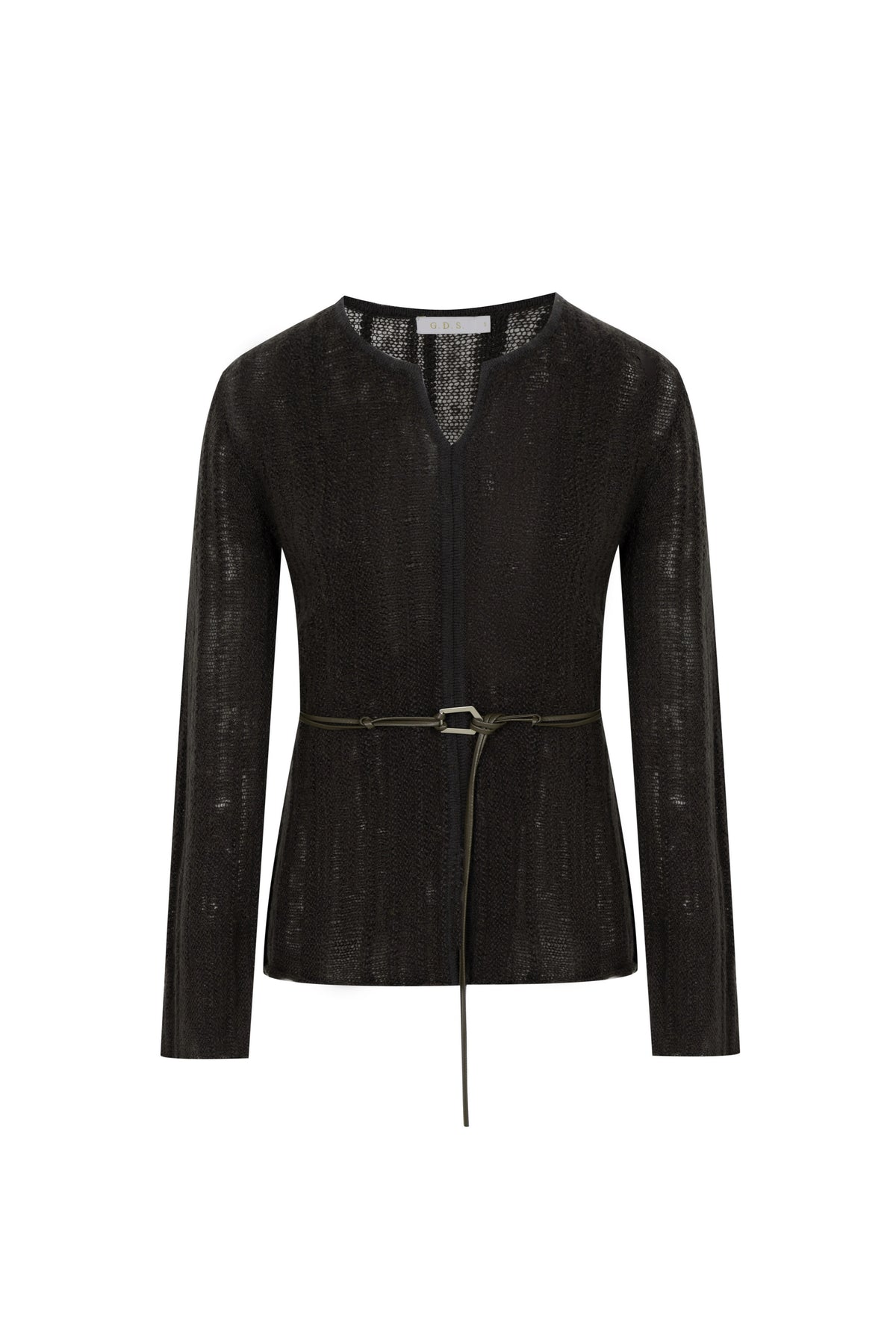 DAHLIA BELTED WOOL SWEATER