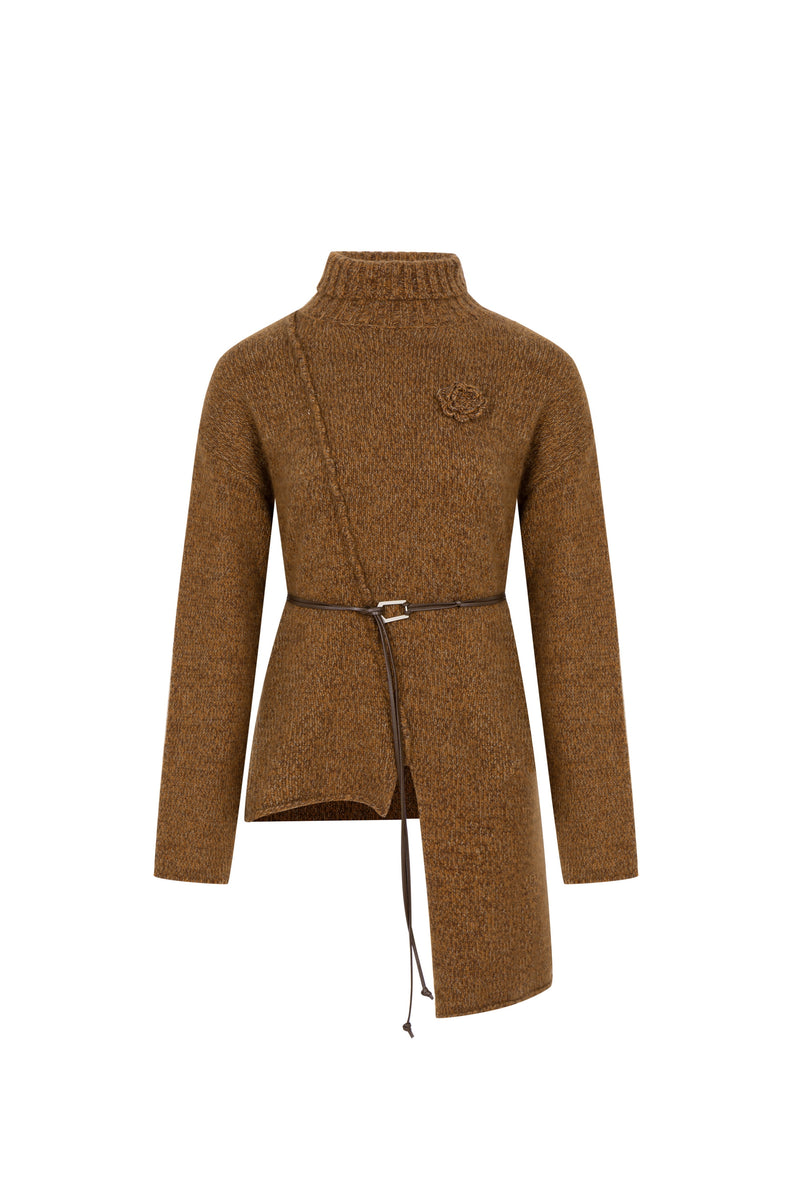 AMIRI BELTED WOOL SWEATER