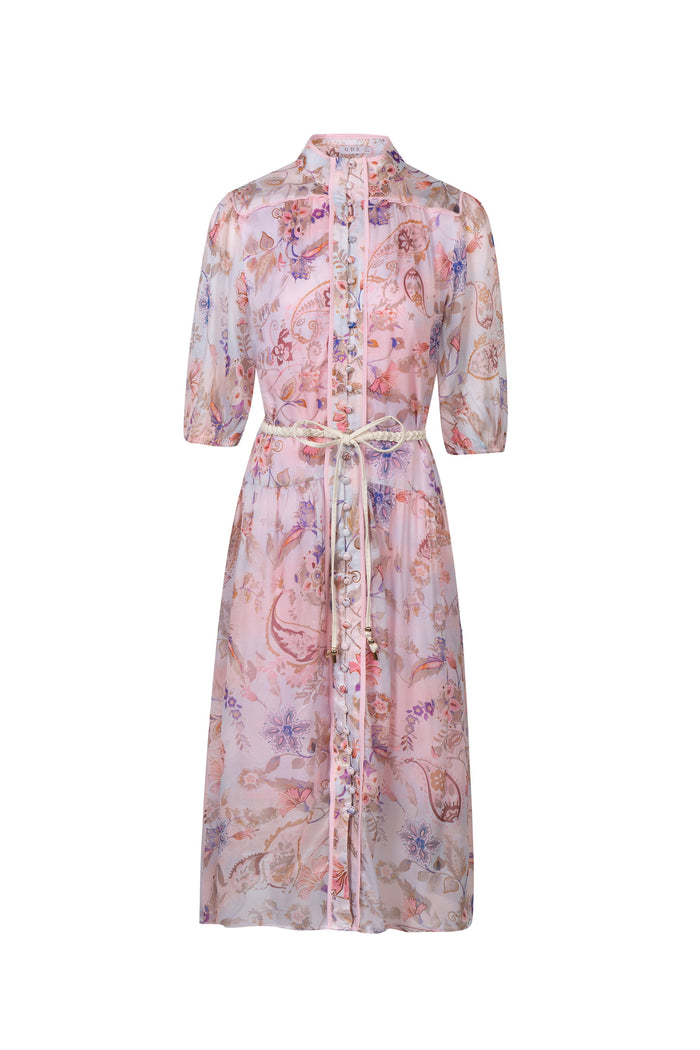 ALEXANDRA SHORT SLEEVE LONG DRESS