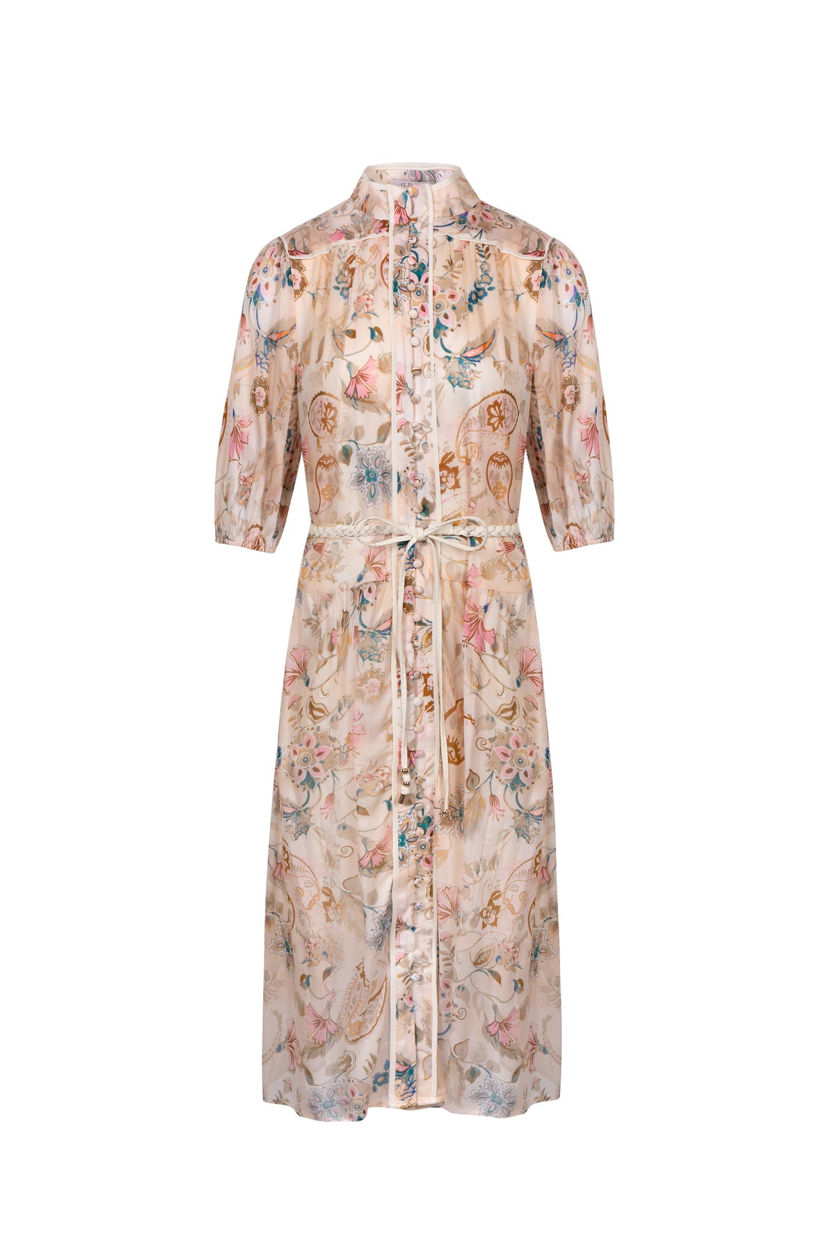 ALEXANDRA SHORT SLEEVE LONG DRESS
