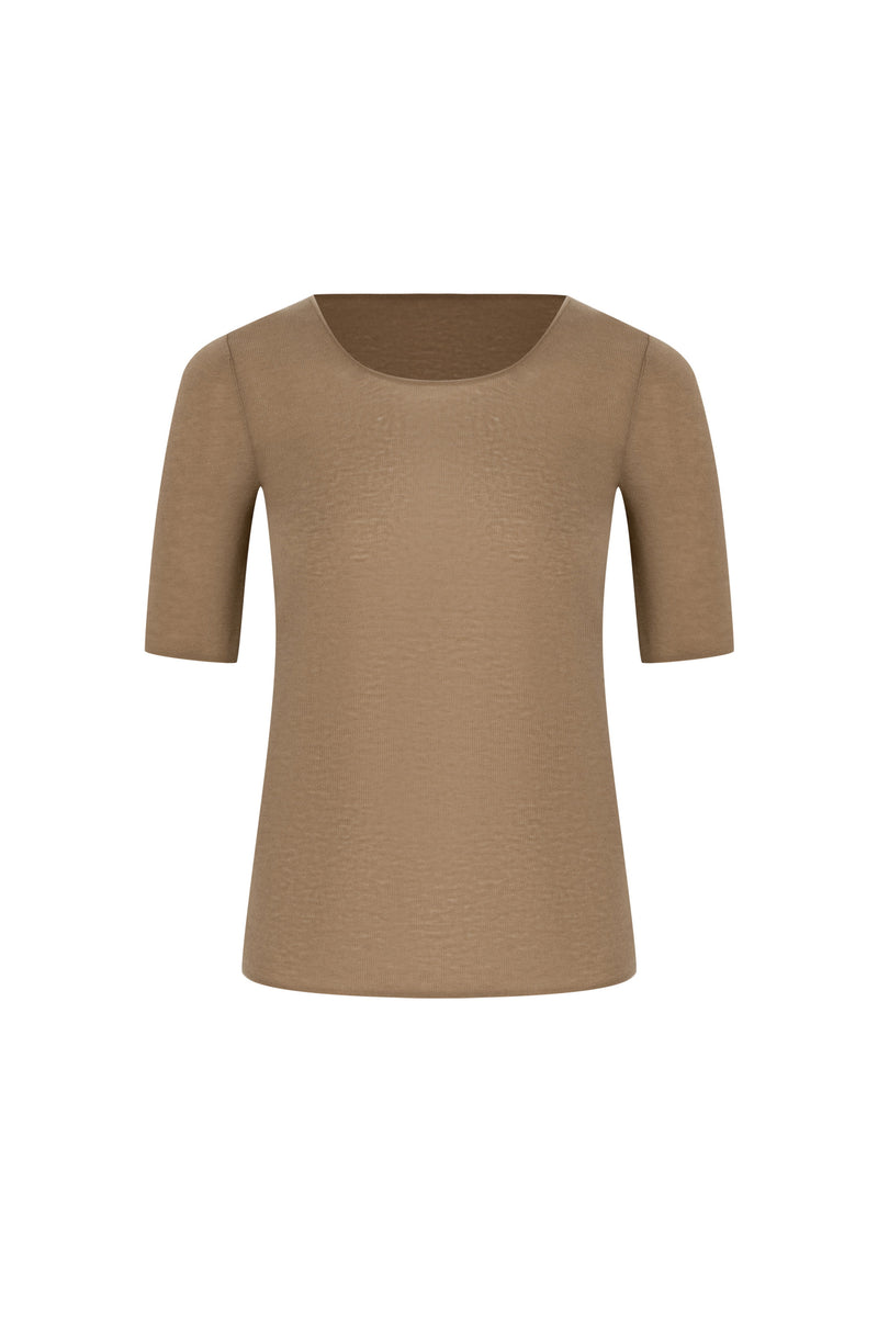 NYLA SHORT SLEEVES WOOL SWEATER