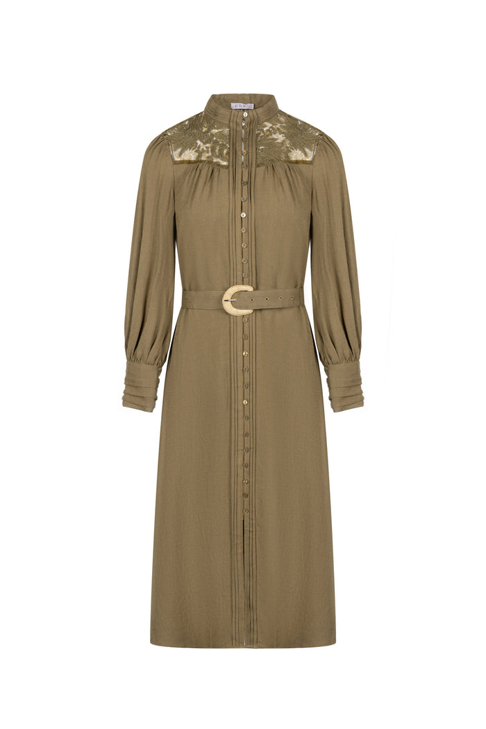 ILA LACE  LONG SLEEVES LONG DRESS