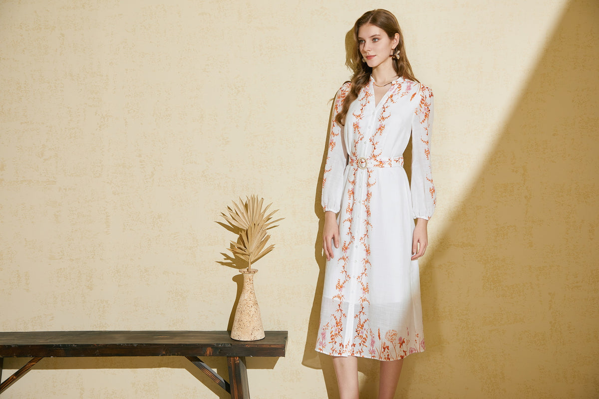 NICOLETTE LONG SLEEVES LONG DRESS