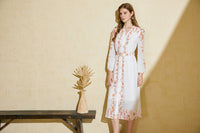 NICOLETTE LONG SLEEVES LONG DRESS
