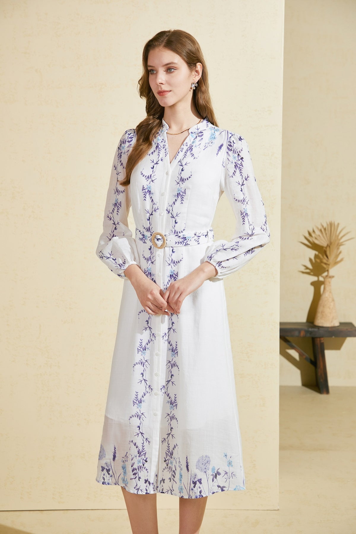NICOLETTE LONG SLEEVES LONG DRESS