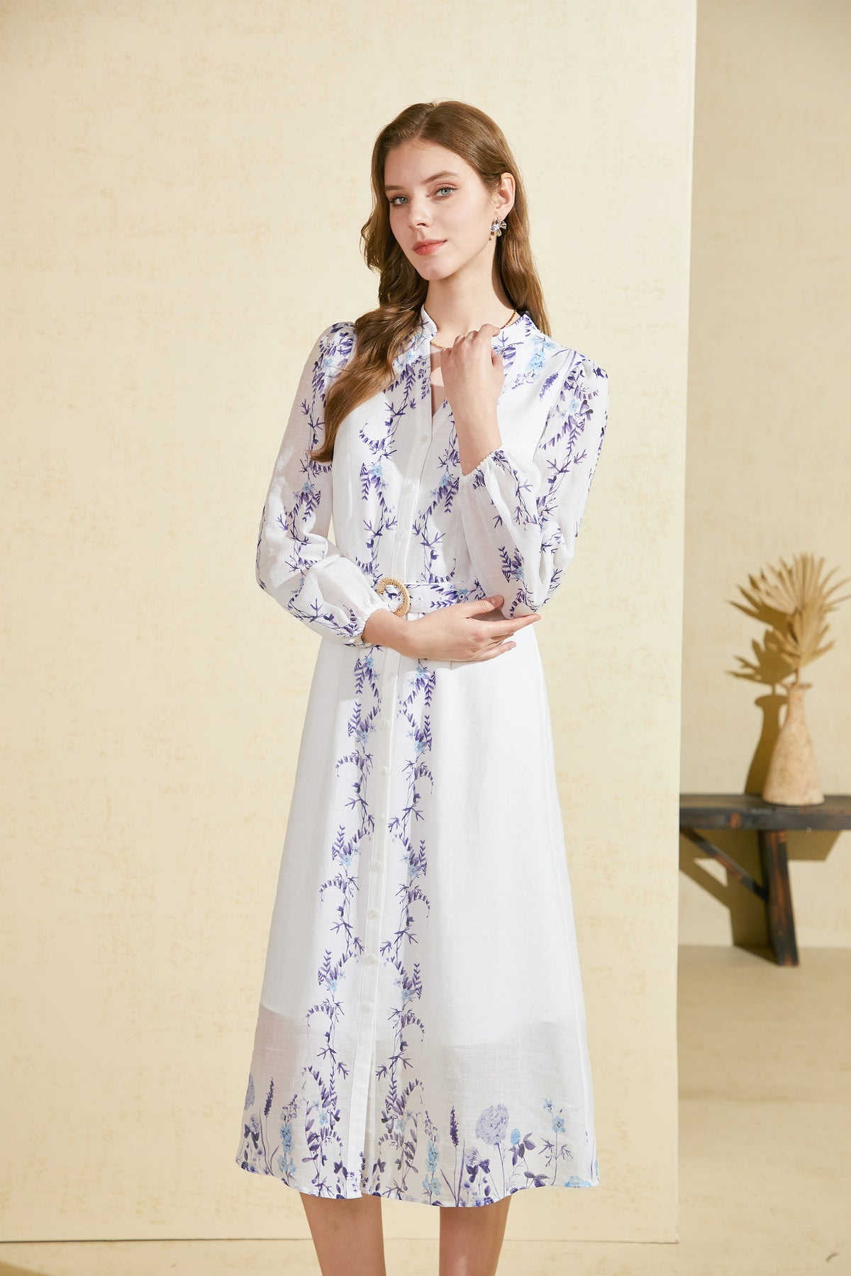 NICOLETTE LONG SLEEVES LONG DRESS