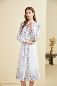 NICOLETTE LONG SLEEVES LONG DRESS