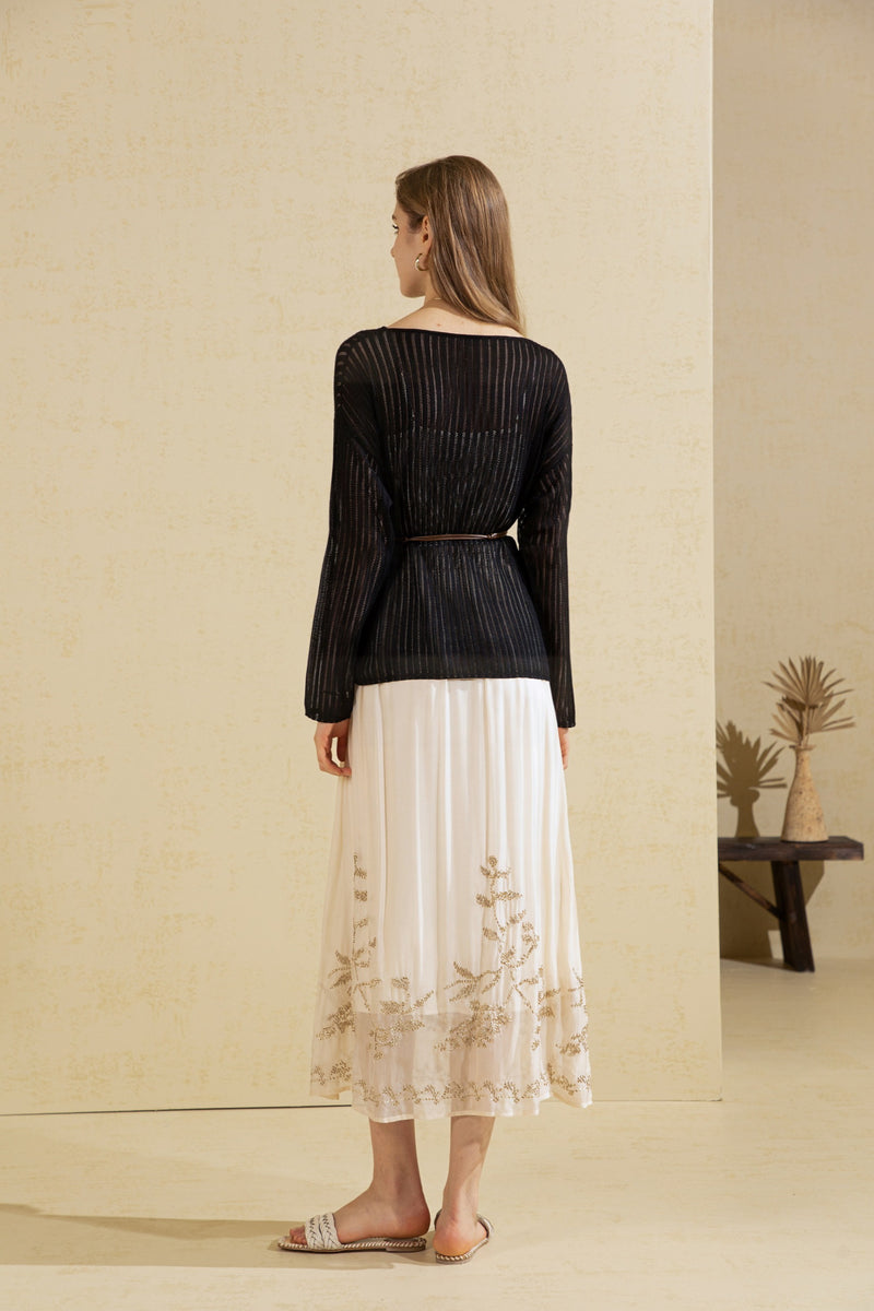 ILEANA SILK LINEN SWEATER