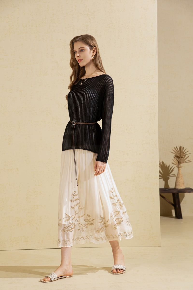 ILEANA SILK LINEN SWEATER