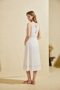 SCARLETTE EMBROIDERED SLIP DRESS