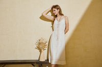 SCARLETTE EMBROIDERED SLIP DRESS
