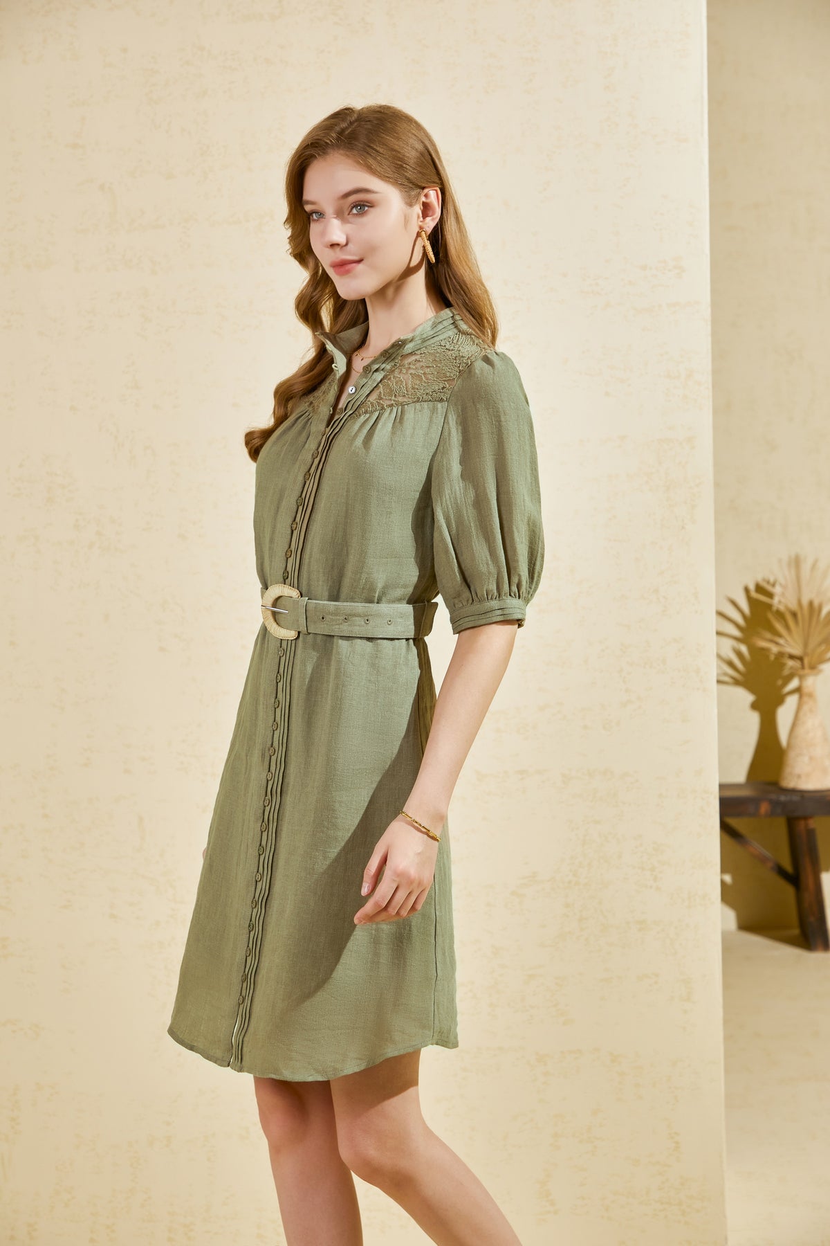 ILA LACE SHORT SLEEVES SHORT DRESS