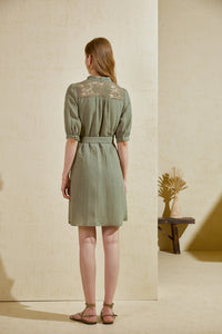 ILA LACE SHORT SLEEVES SHORT DRESS