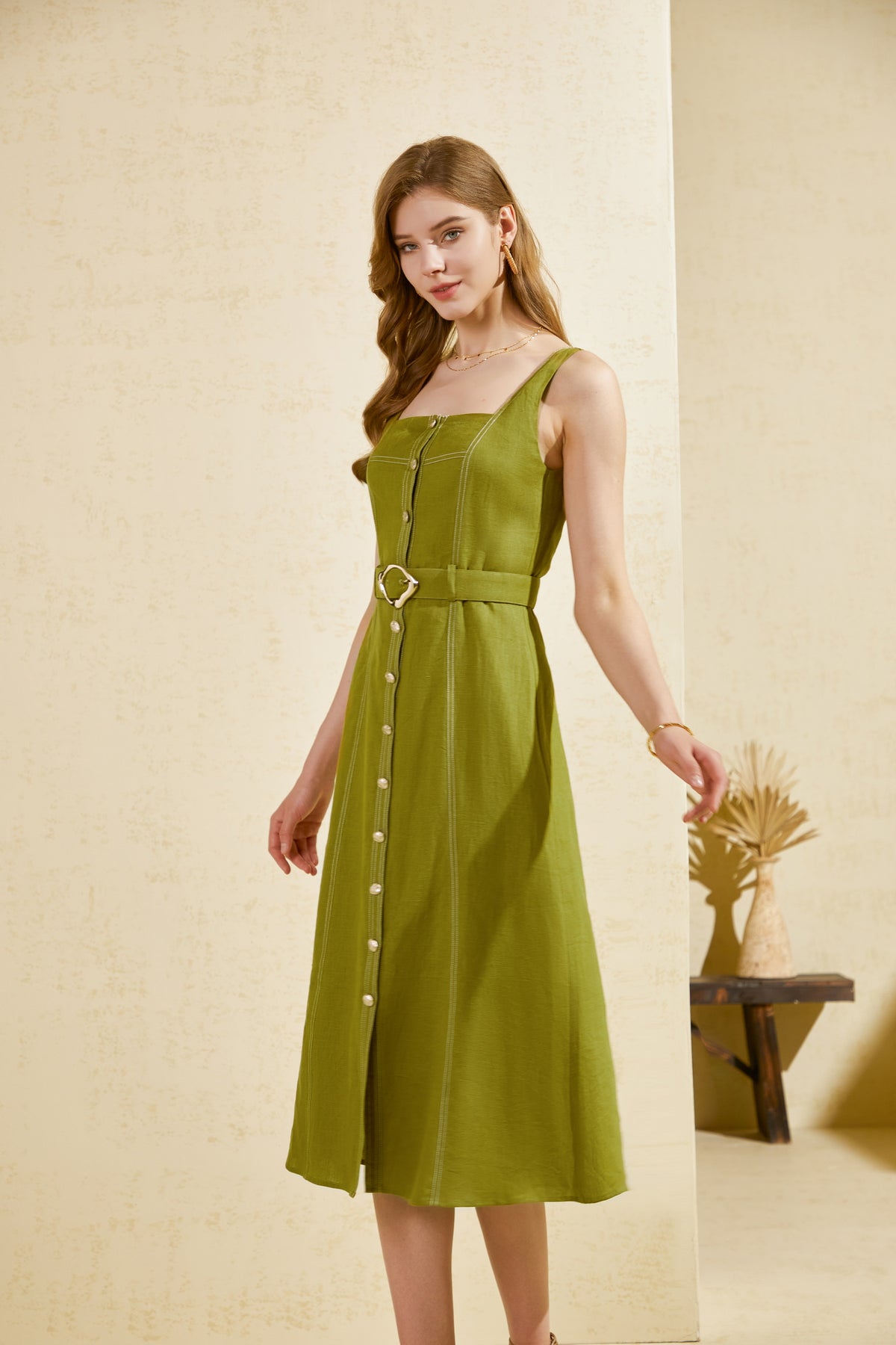 EMILY LINEN SLIP DRESS