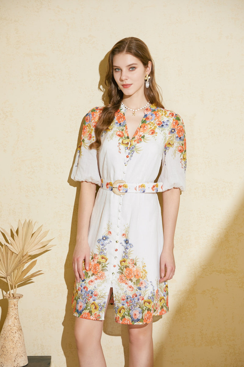 PERLA PRINTED SHORT DRESS