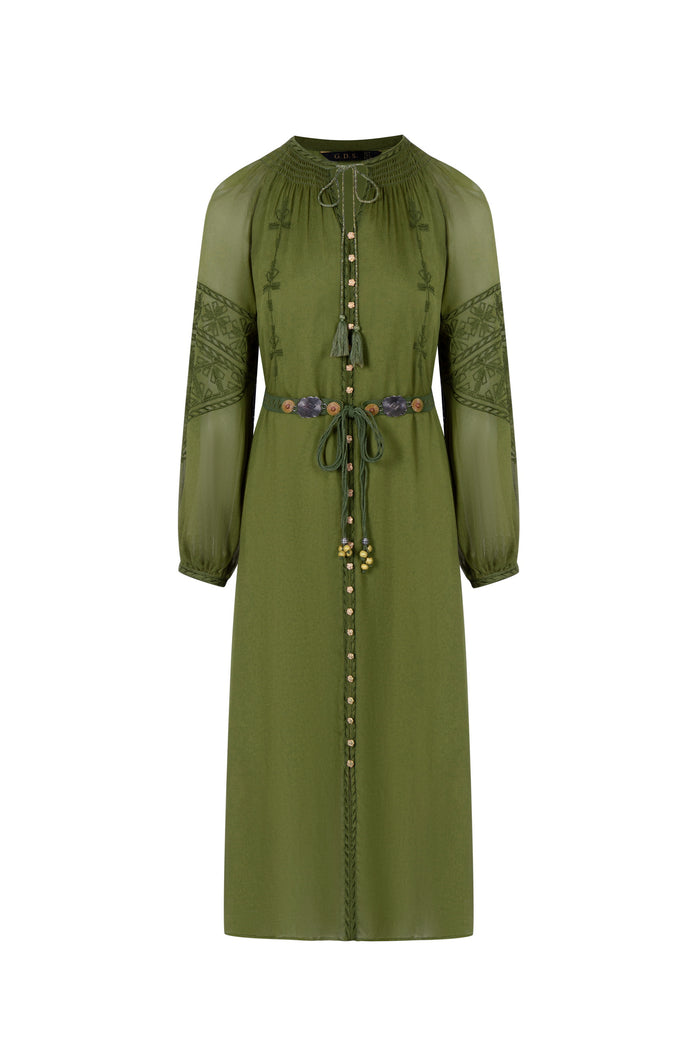 ISABELLA EMBROIDERED LONG DRESS