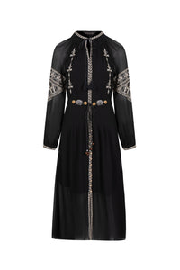 ISABELLA EMBROIDERED LONG DRESS