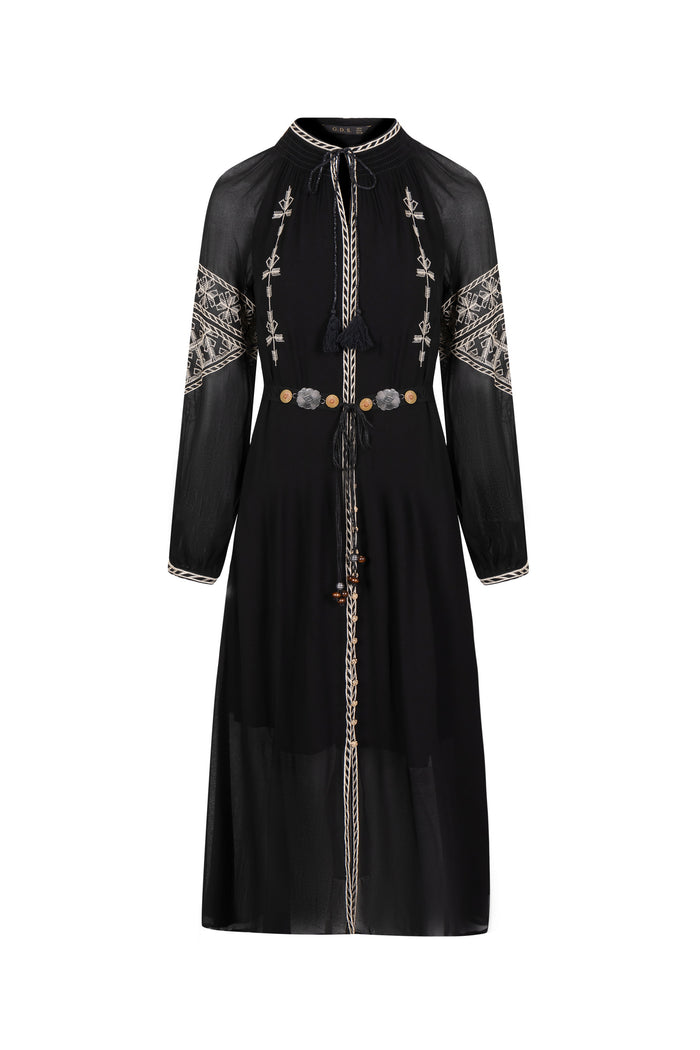 ISABELLA EMBROIDERED LONG DRESS
