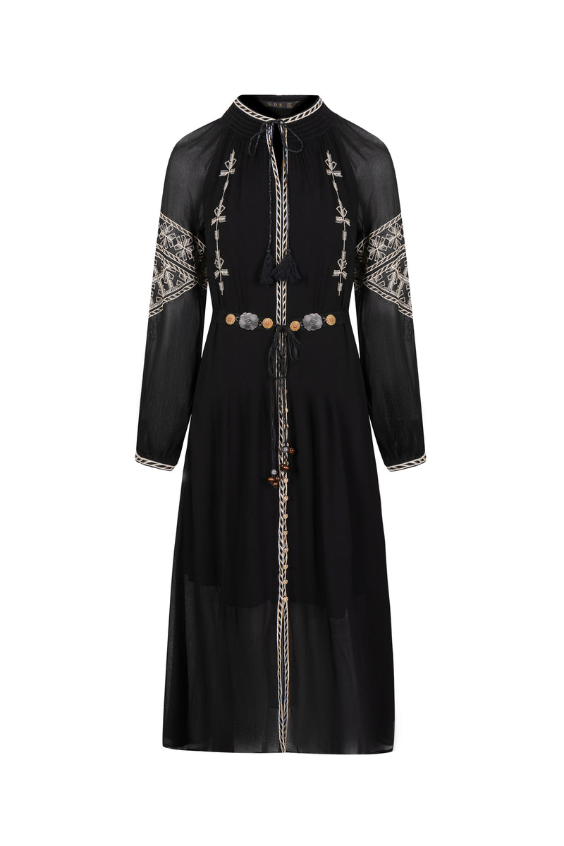 ISABELLA EMBROIDERED LONG DRESS